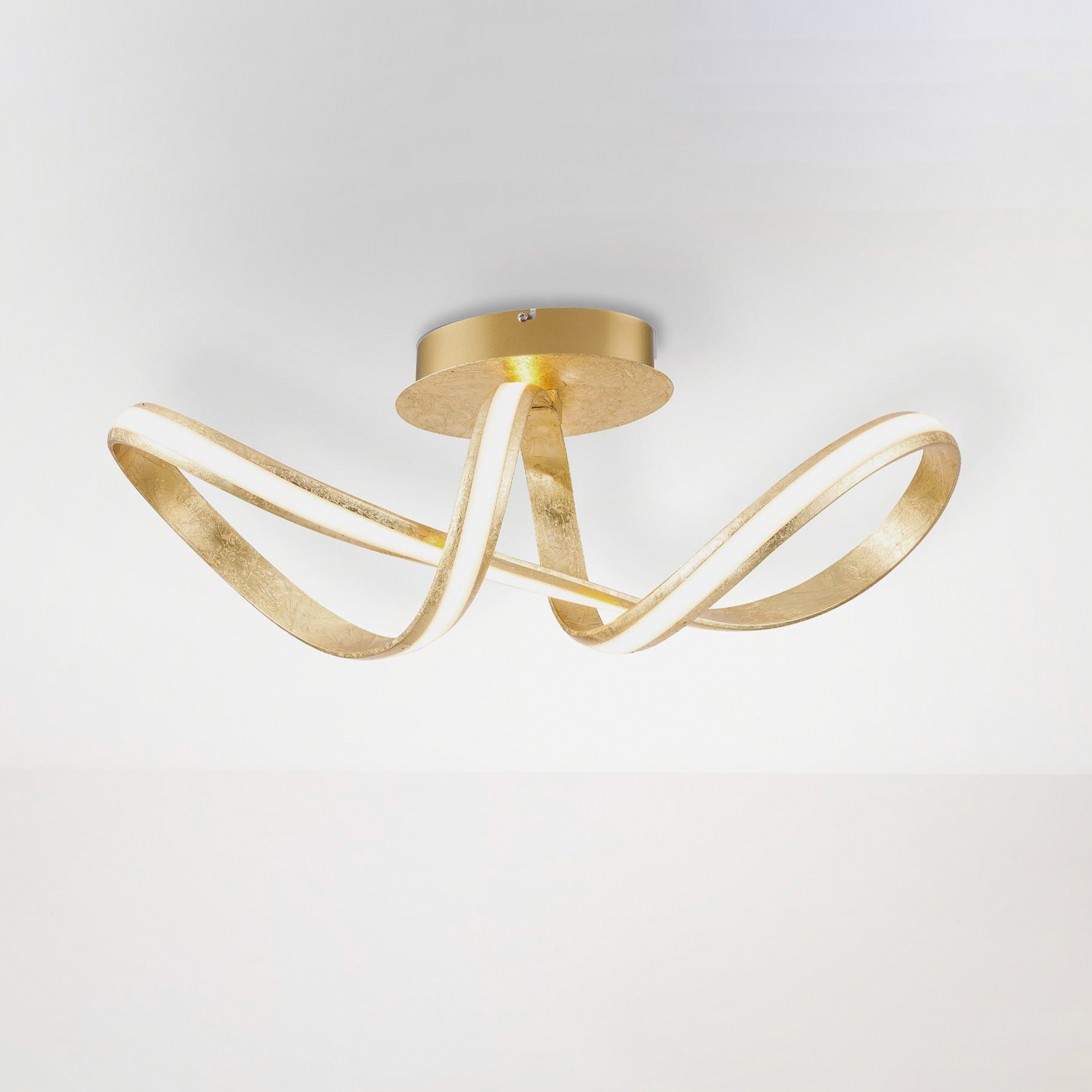LED-hanglamp Melinda, 30W, dimbaar, goud